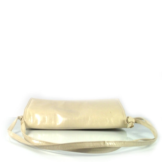 Vintage Leather Shoulder Bag Creme