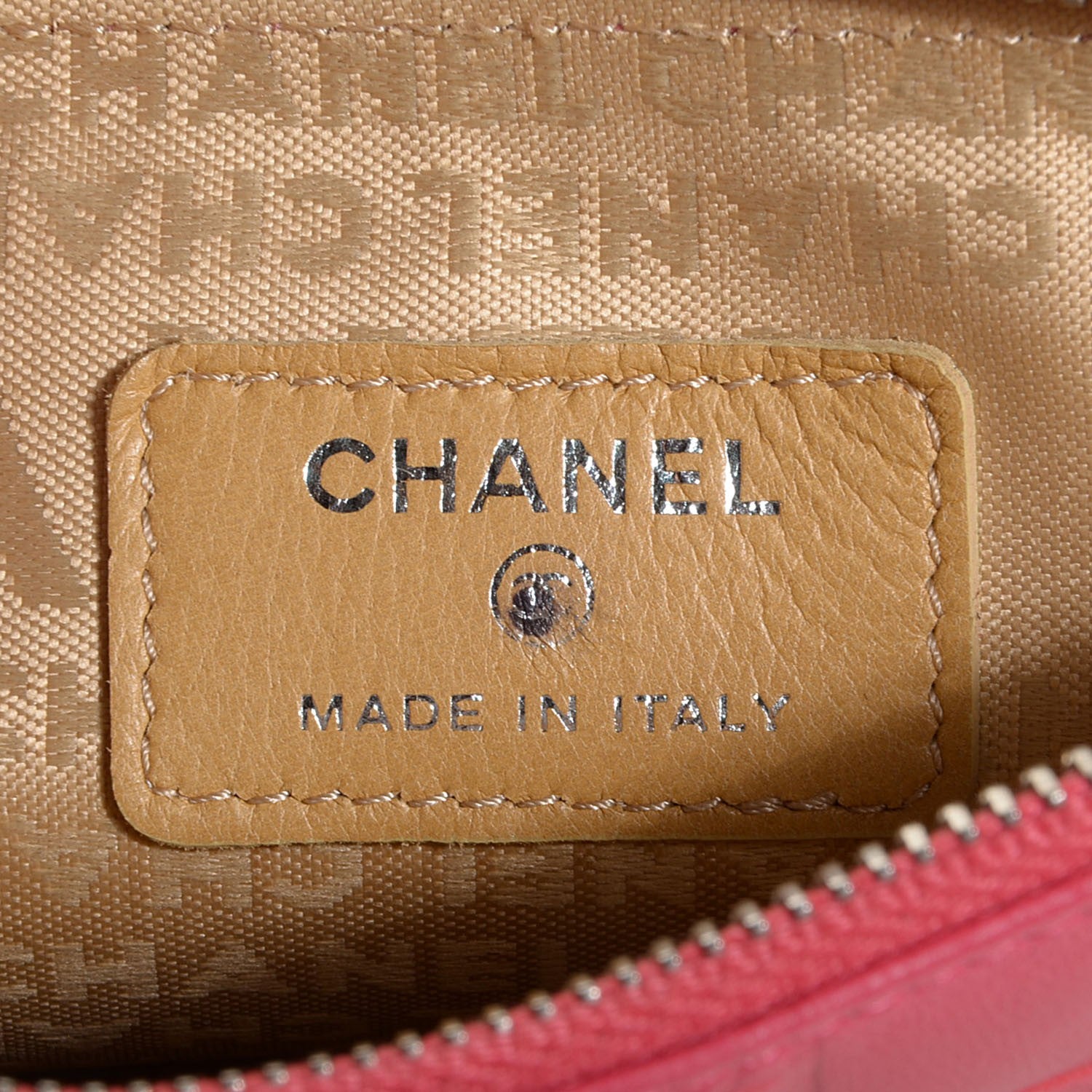 Chanel Lambskin Precious Symbols Pochette Coral 6 of 8
