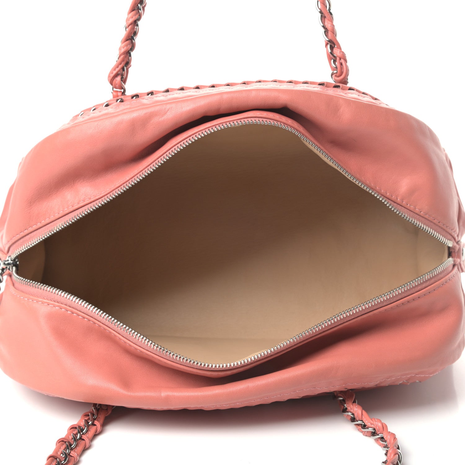 Chanel Smooth Calfskin Medium Luxe Ligne Bowler Pink 5 of 12