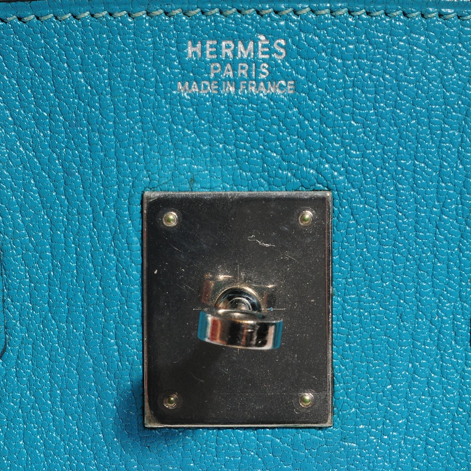 Hermes Chevre de Coromandel Birkin 30 Turquoise 15 of 28