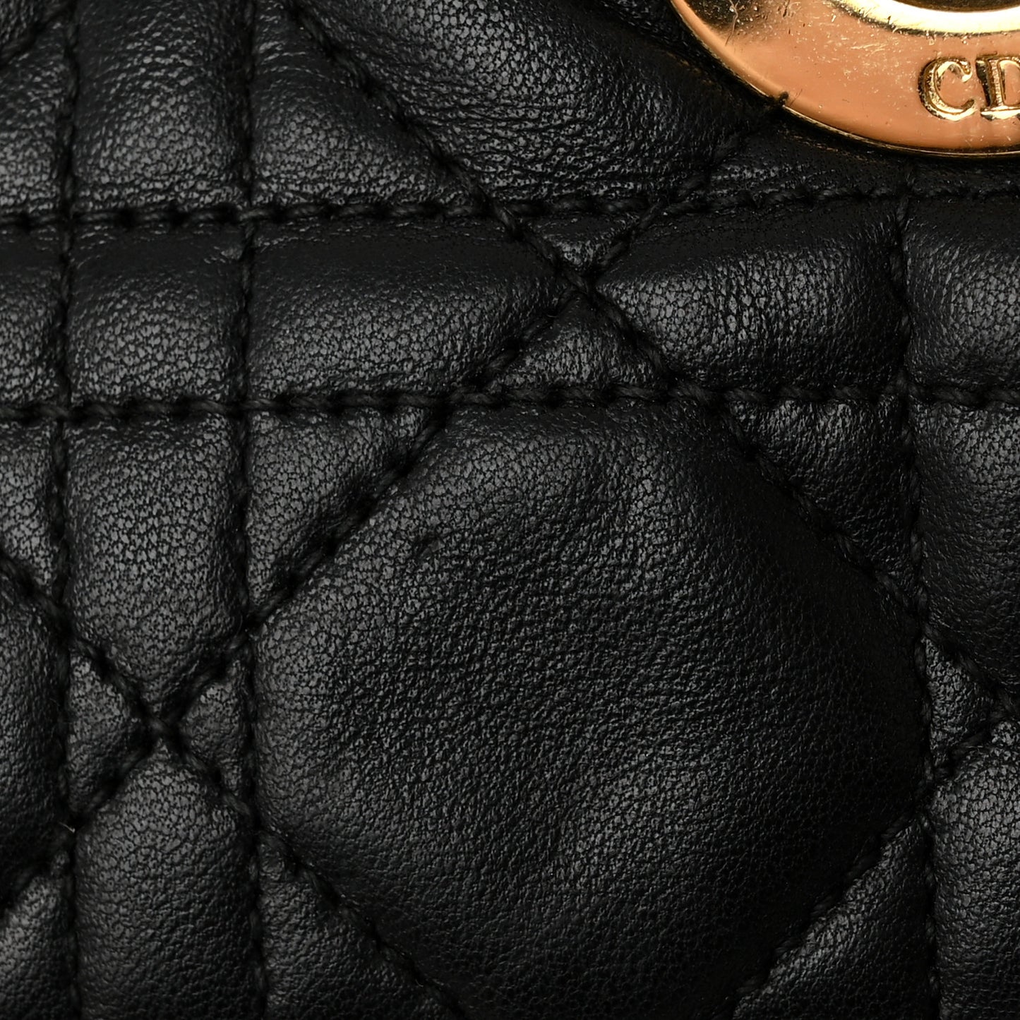 Lambskin Cannage Large Lady Dior Black