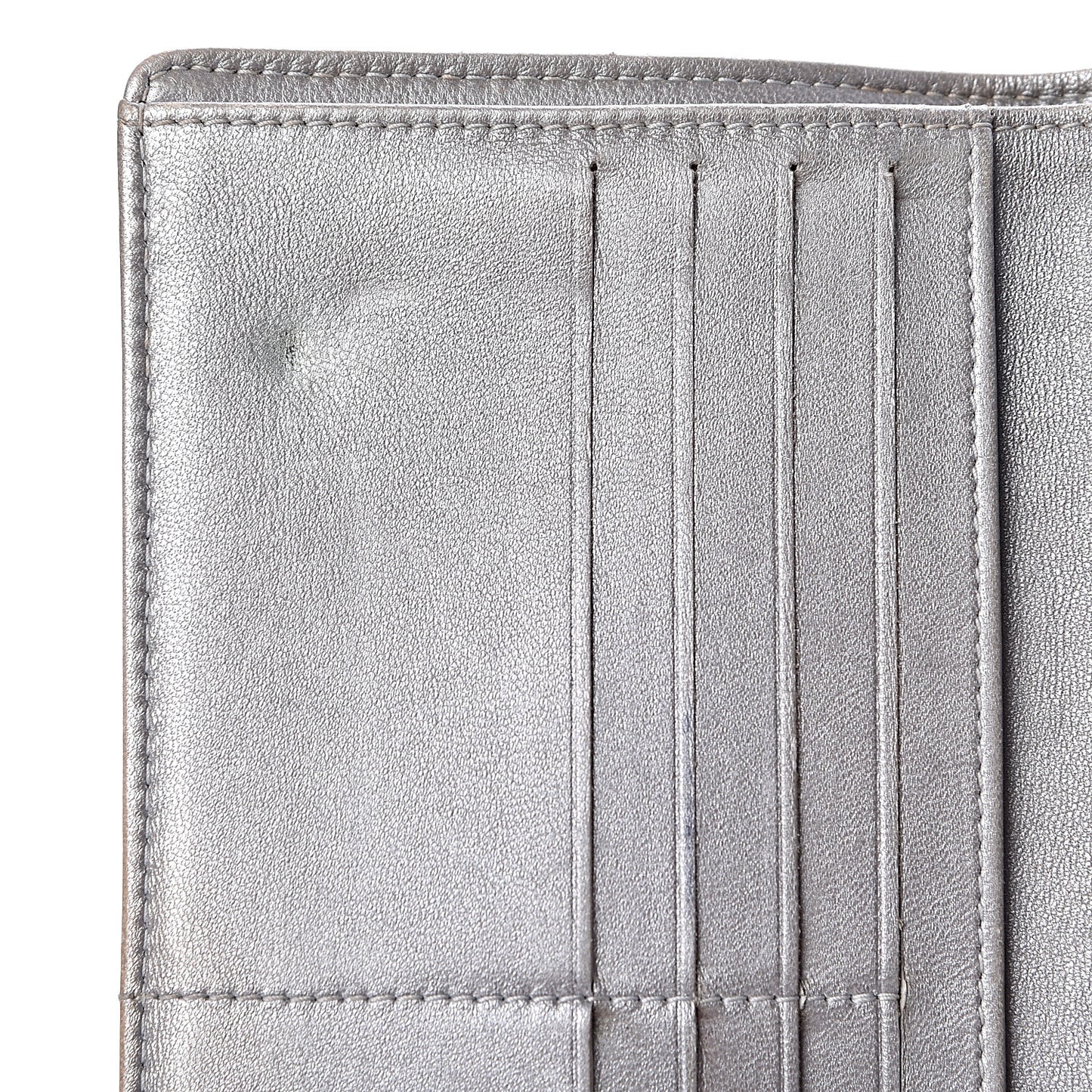 Lambskin Camellia Embossed Large Flap Wallet Black