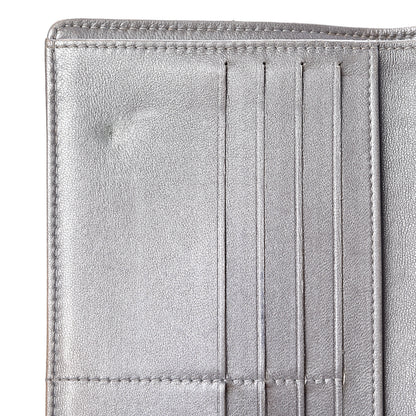 Chanel Lambskin Camellia Embossed Large Flap Wallet Black 10 of 17