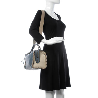 Fendi Cuoio Romano Selleria Vitello Dolce Lace Up Lei Boston Tote Tempesta Latte Corda 2 of 7