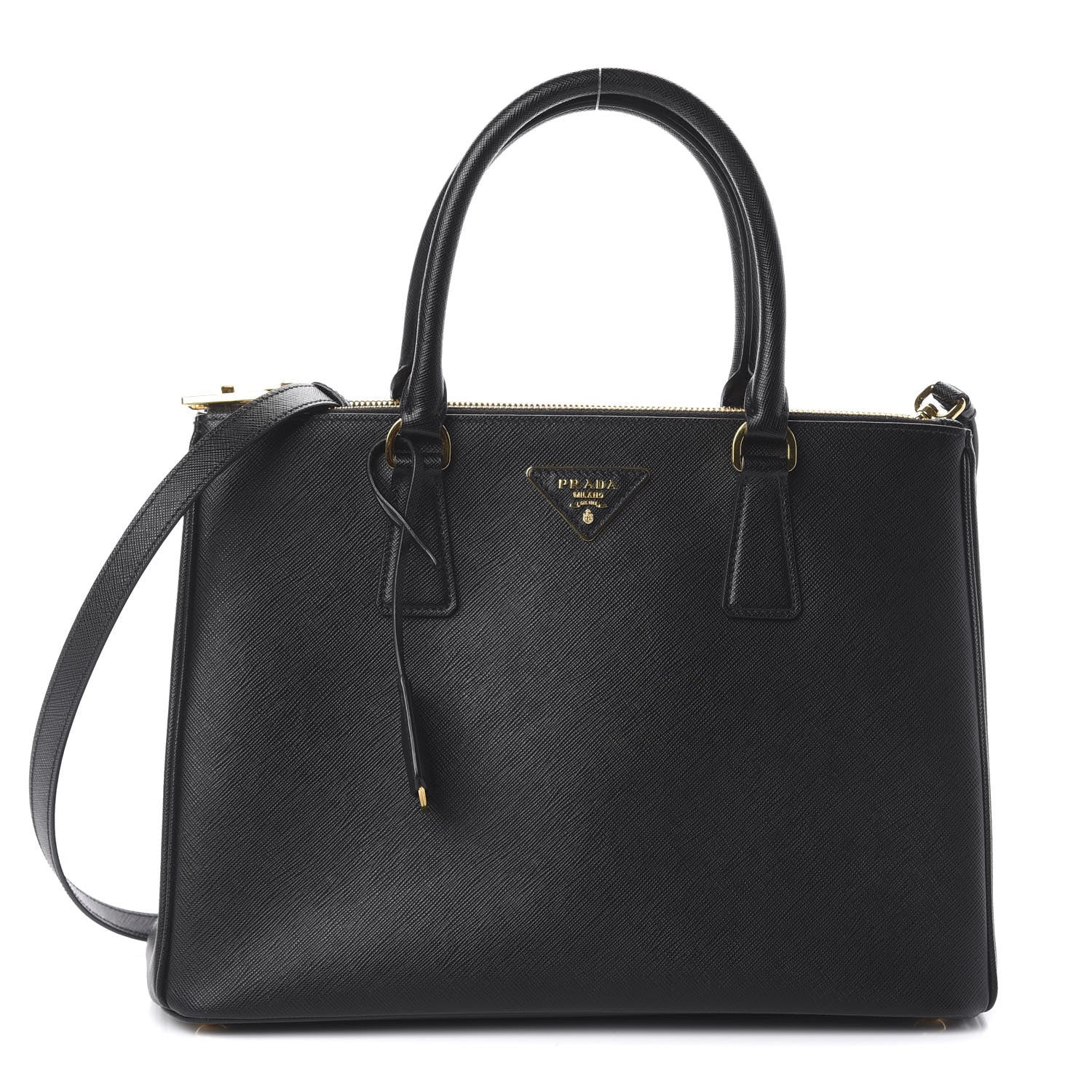 Prada Saffiano Lux Large Galleria Double Zip Tote Black 1 of 8