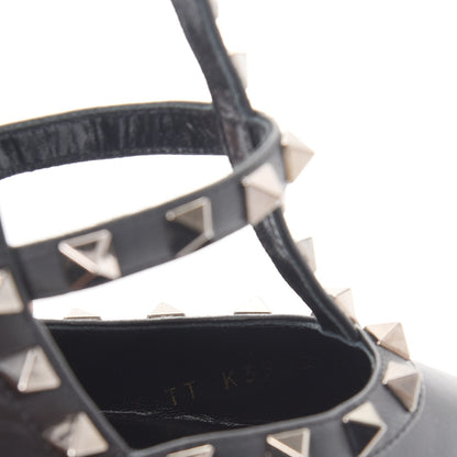 Valentino Garavani Nappa Rockstud Ankle Strap Pumps 36.5 Black 8 of 10