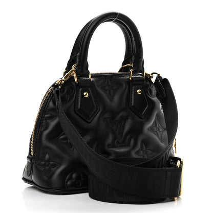 Louis Vuitton Calfskin Bubblegram Alma BB Black 3 of 8