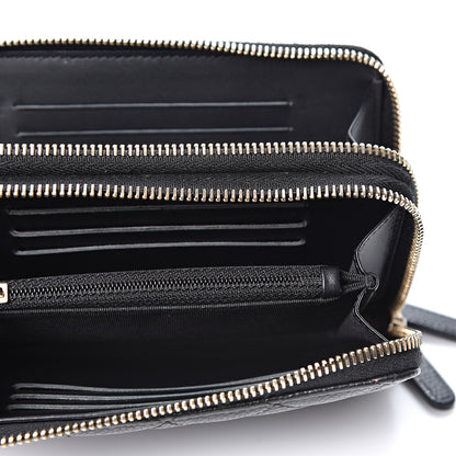 Chanel Caviar Quilted Large Gusset Double Zip Around Wallet Black 6 of 9