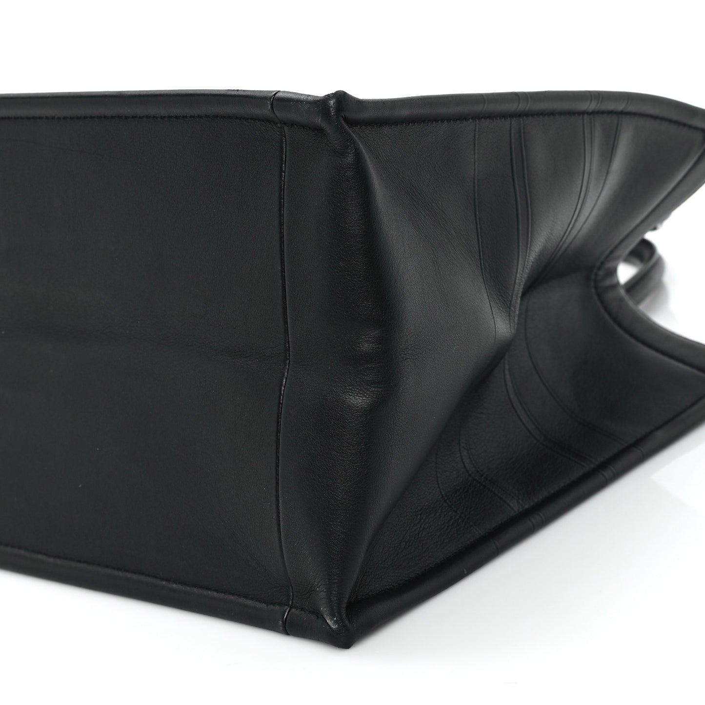 Calfskin Embossed Medium Book Tote Black