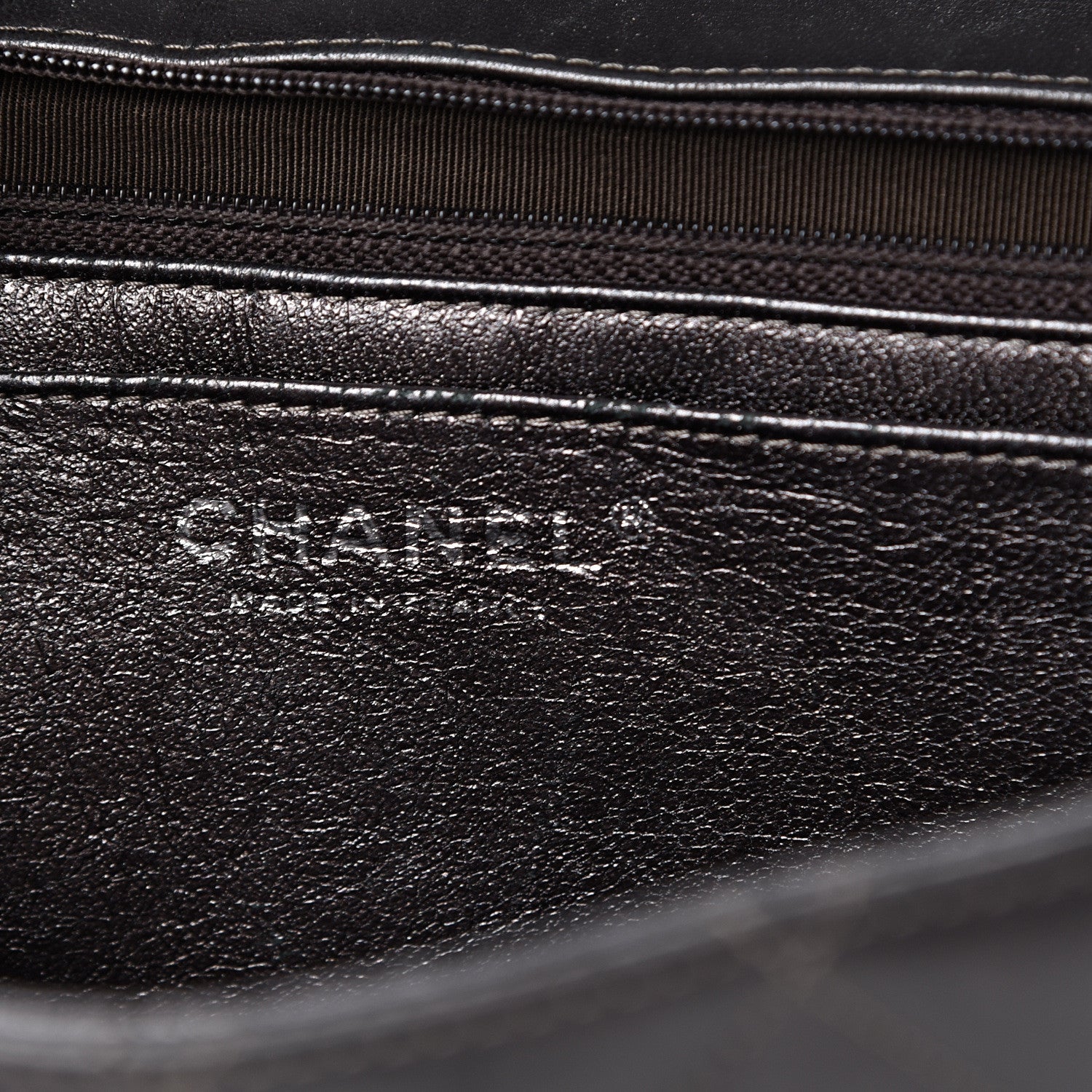 Chanel Metallic Lambskin Quilted Jumbo Single Flap Dark Grey 5 of 22