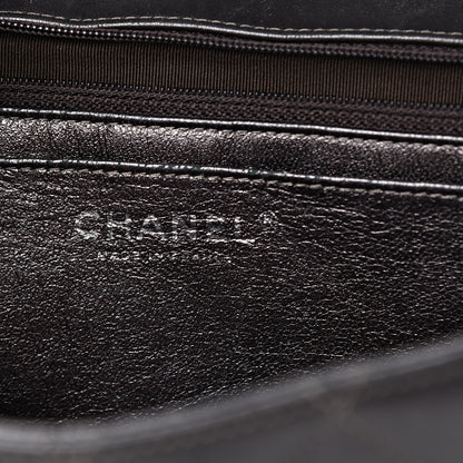 Chanel Metallic Lambskin Quilted Jumbo Single Flap Dark Grey 5 of 22