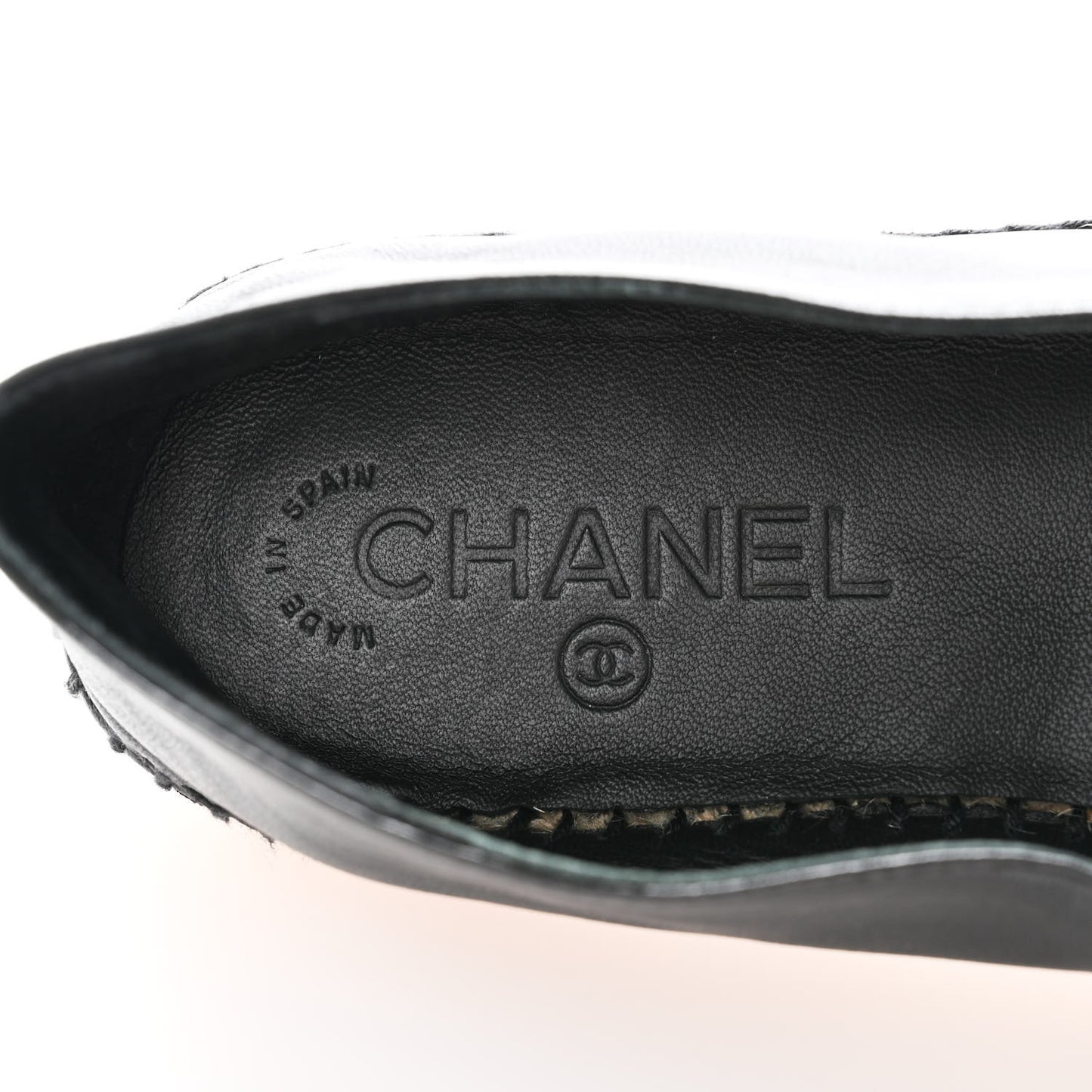 Lambskin Quilted CC Espadrilles 38 Black