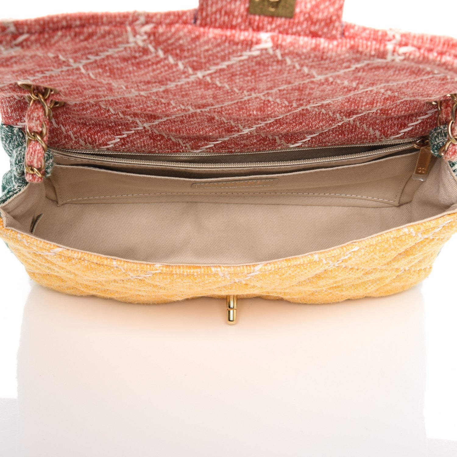 Chanel Jersey Quilted Medium Fabrics and Co Flap Multicolor 5 of 7