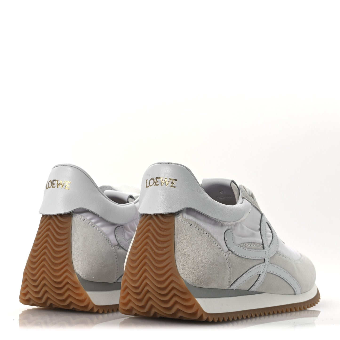 Nylon Suede Flow Retro Runner Sneakers 41 White