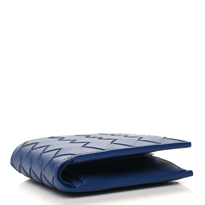Bottega Veneta Nappa Intrecciato Bi-Fold Wallet Blue 4 of 8