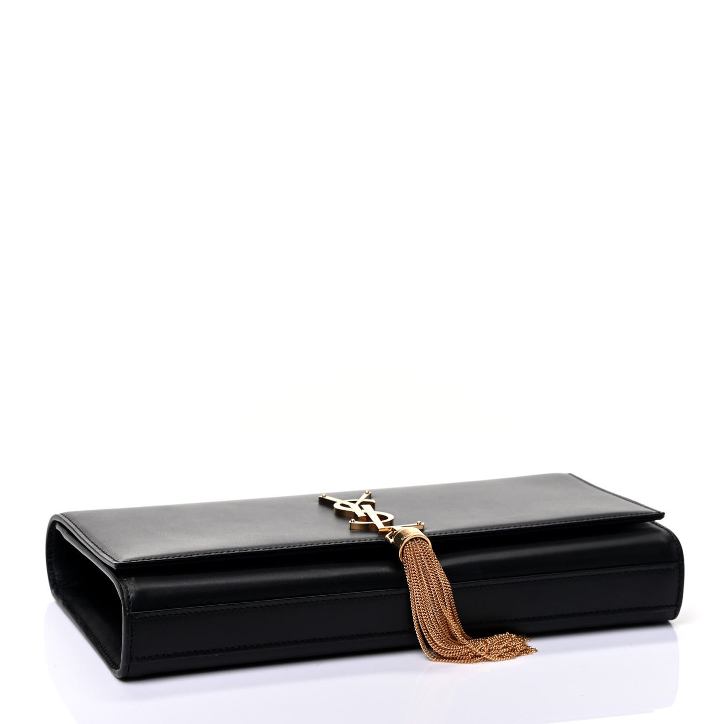 Calfskin Classic Monogram Tassel Clutch Black
