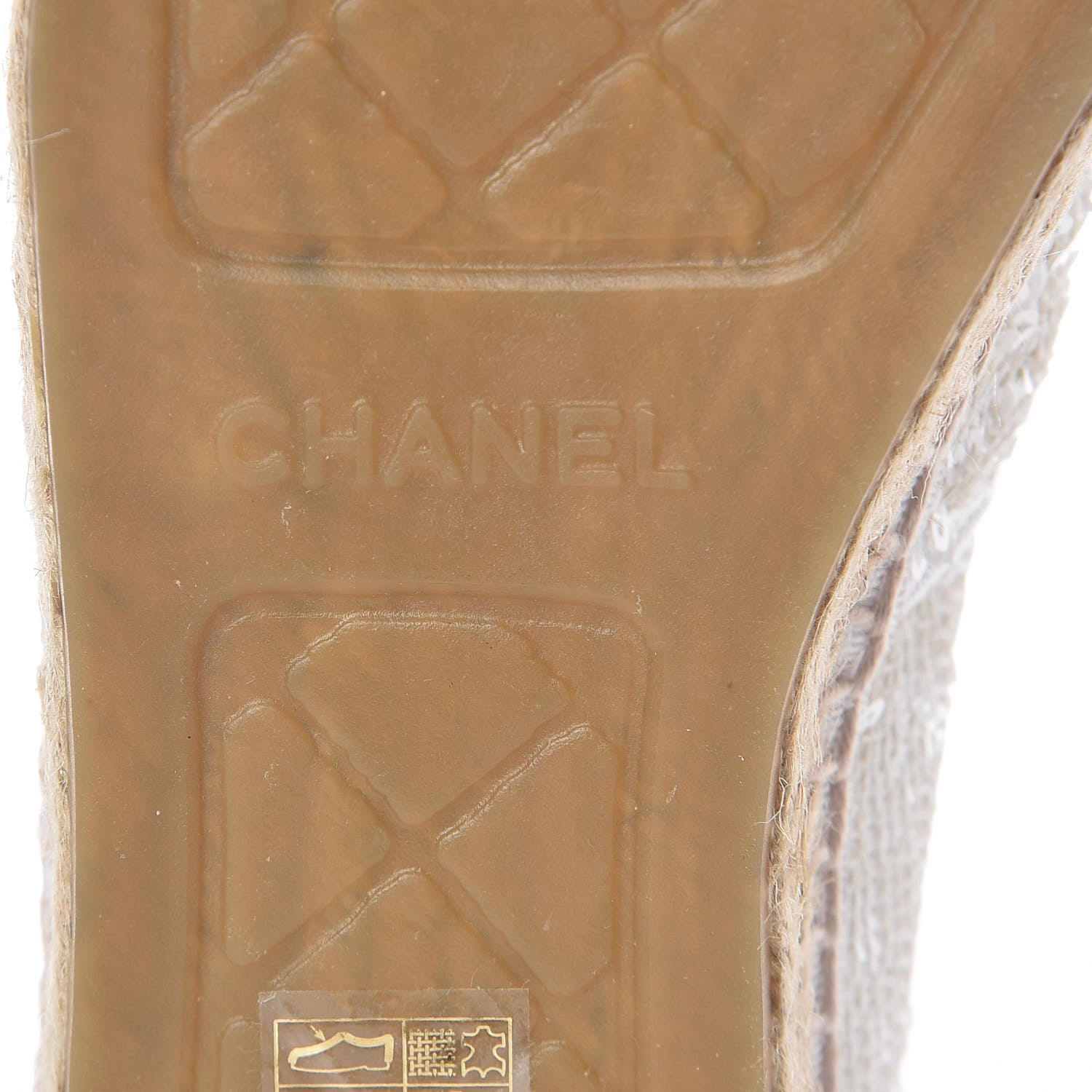 Chanel Patent Sequin CC Espadrilles 40 White 7 of 11