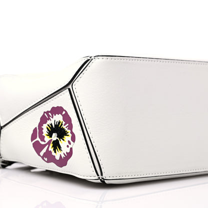 Loewe Calfskin Small Pansies Print Puzzle Bag Soft White 7 of 9