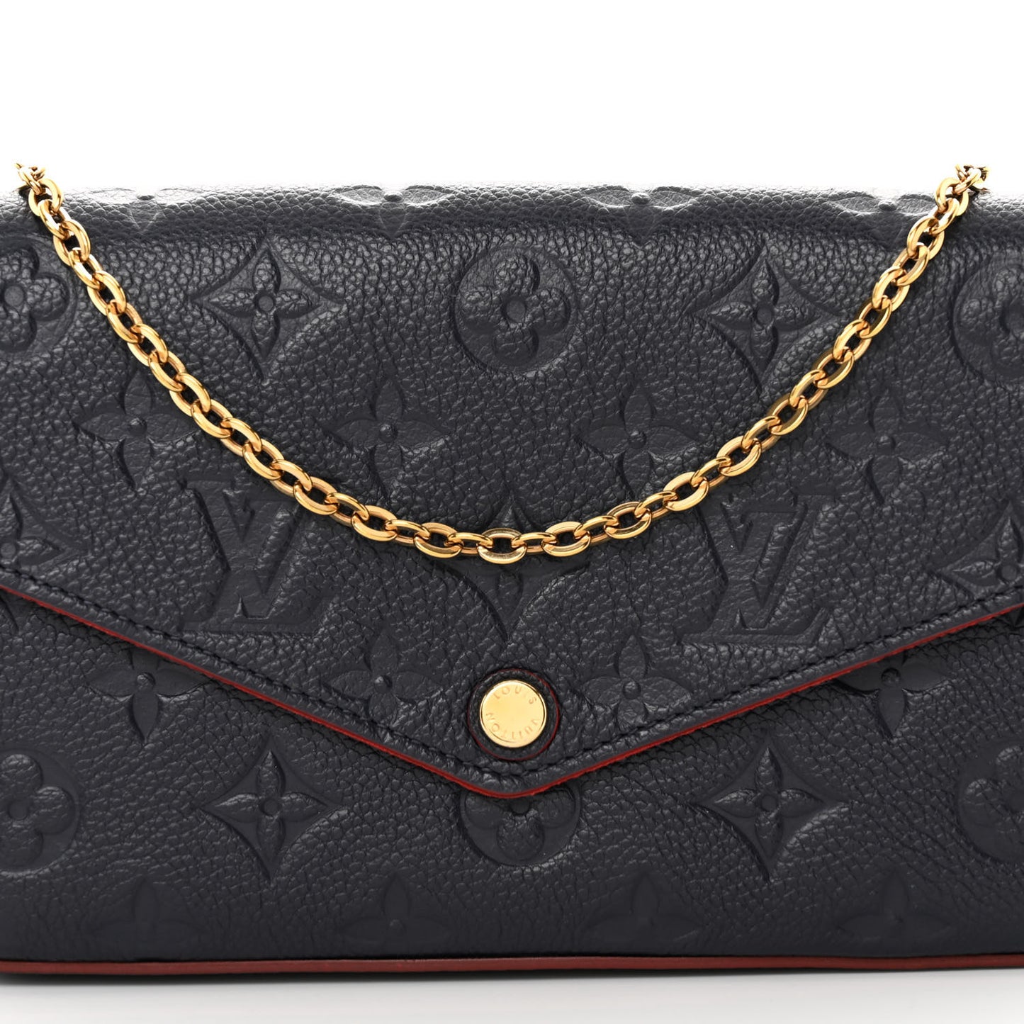 Empreinte Pochette Felicie Chain Wallet Marine Rouge