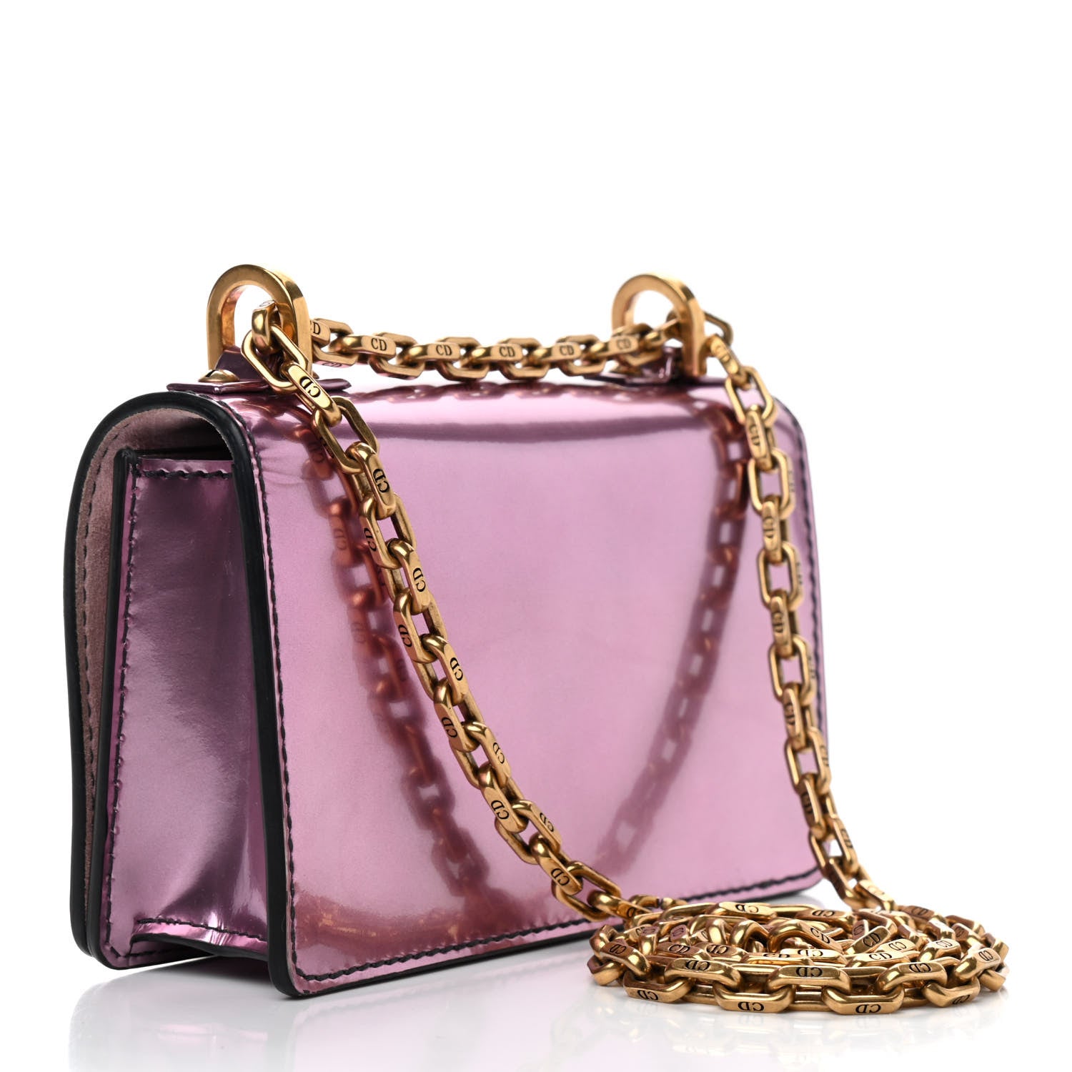 Christian Dior Metallic Calfskin J'Adior Mini Chain Flap Bag Pink 3 of 10
