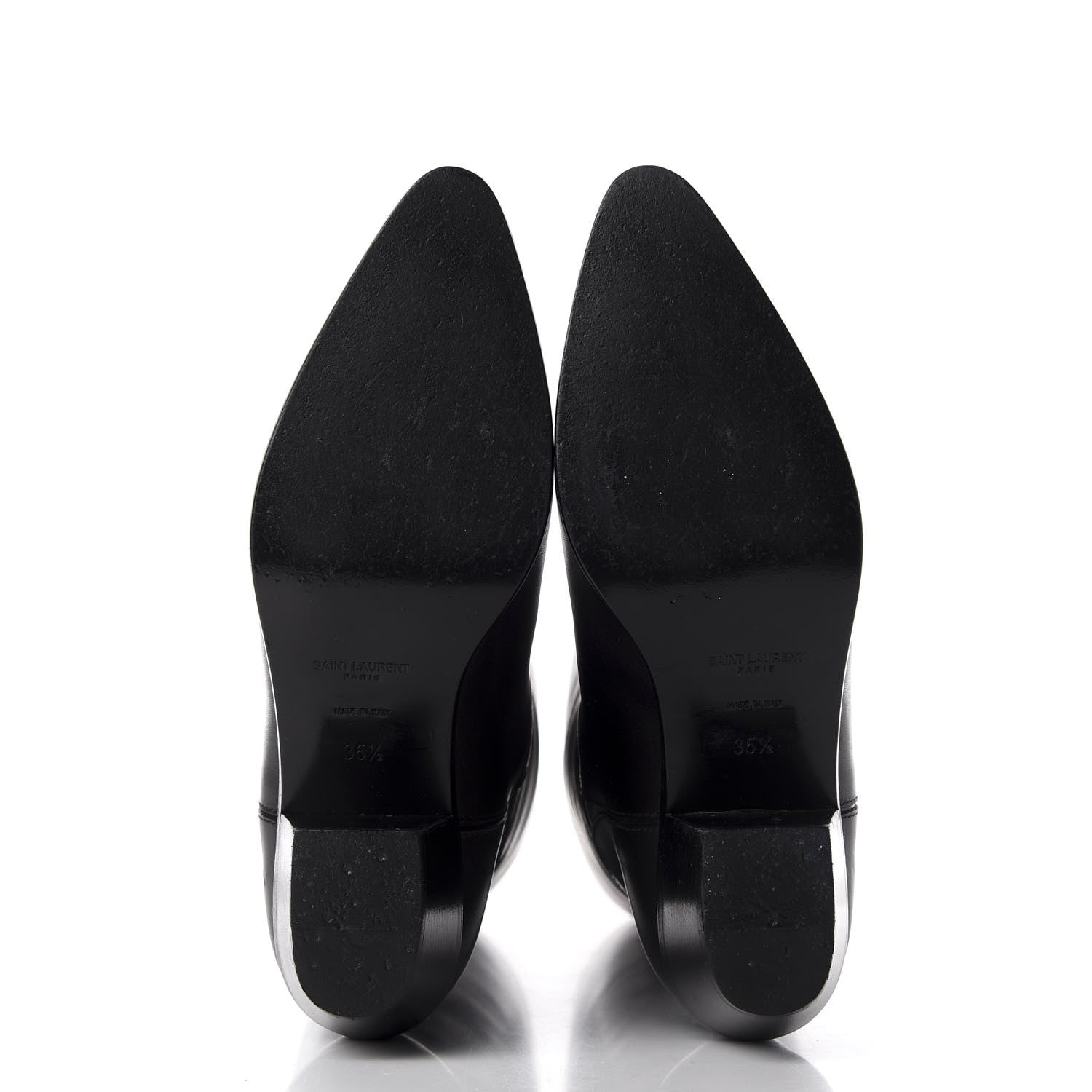 Saint Laurent Calfskin Rock Long Boots 35.5 Black 5 of 16
