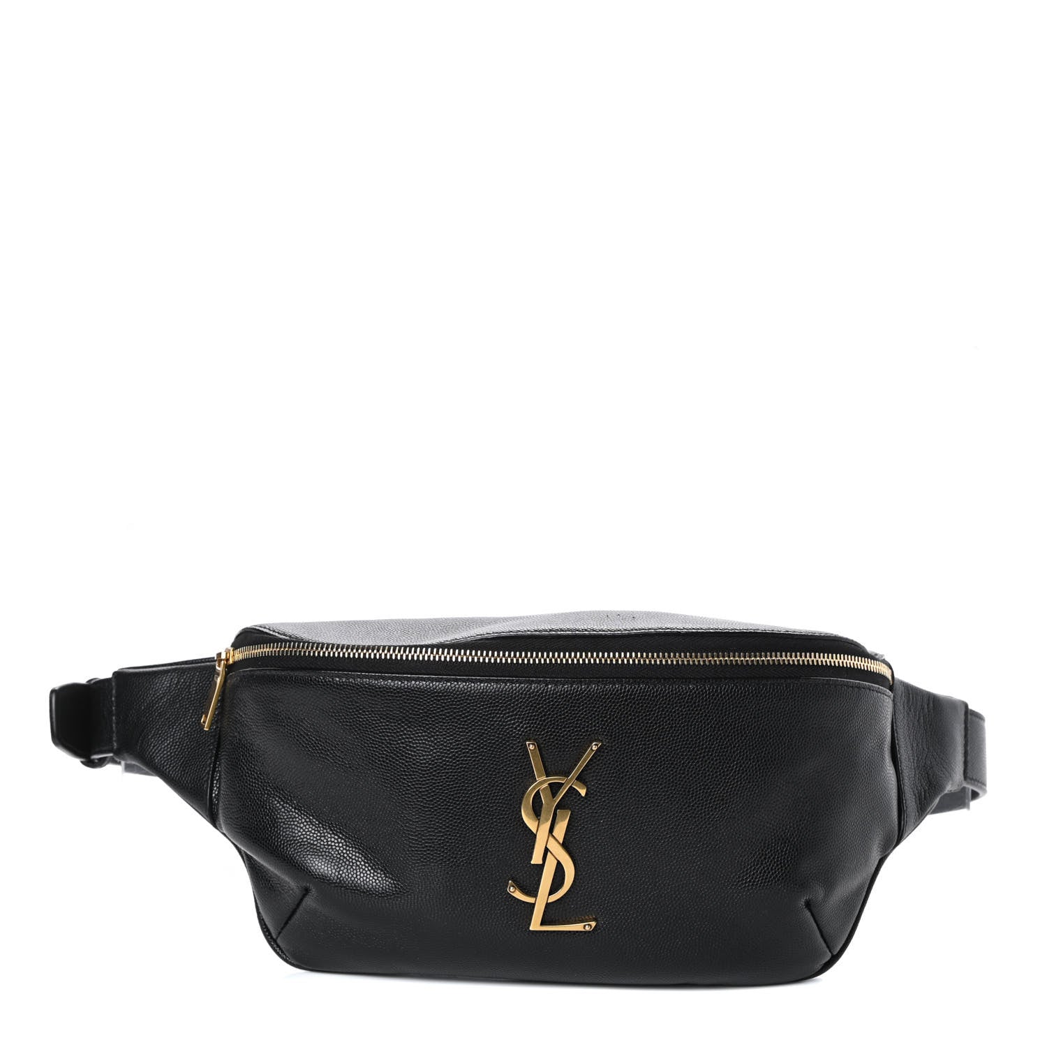 Saint Laurent Grain De Poudre Monogram Belt Bag Black 1 of 9