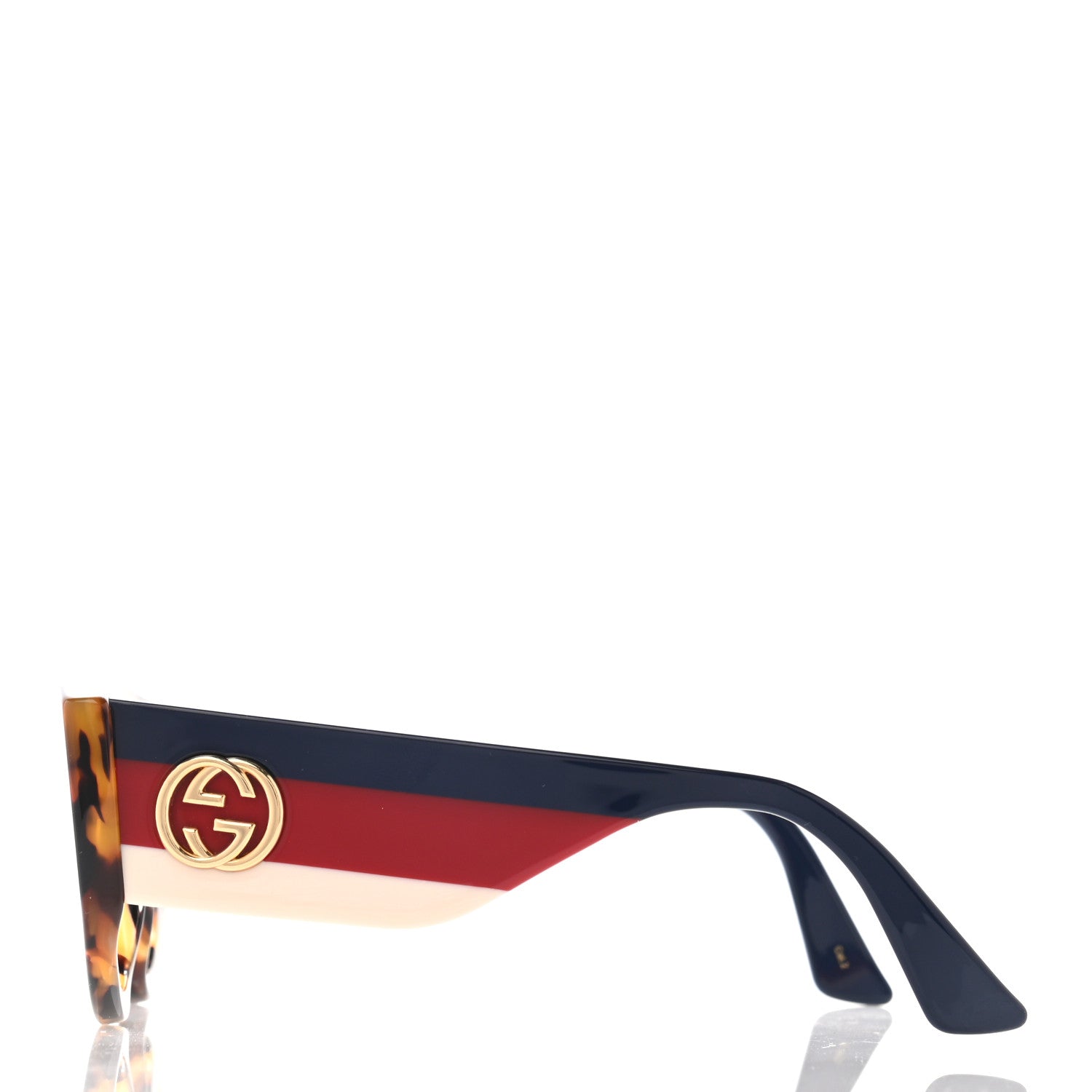 Gucci Acetate Oversized Rectangle Frame Web Sunglasses GG 0275/S Tortoiseshell 3 of 9