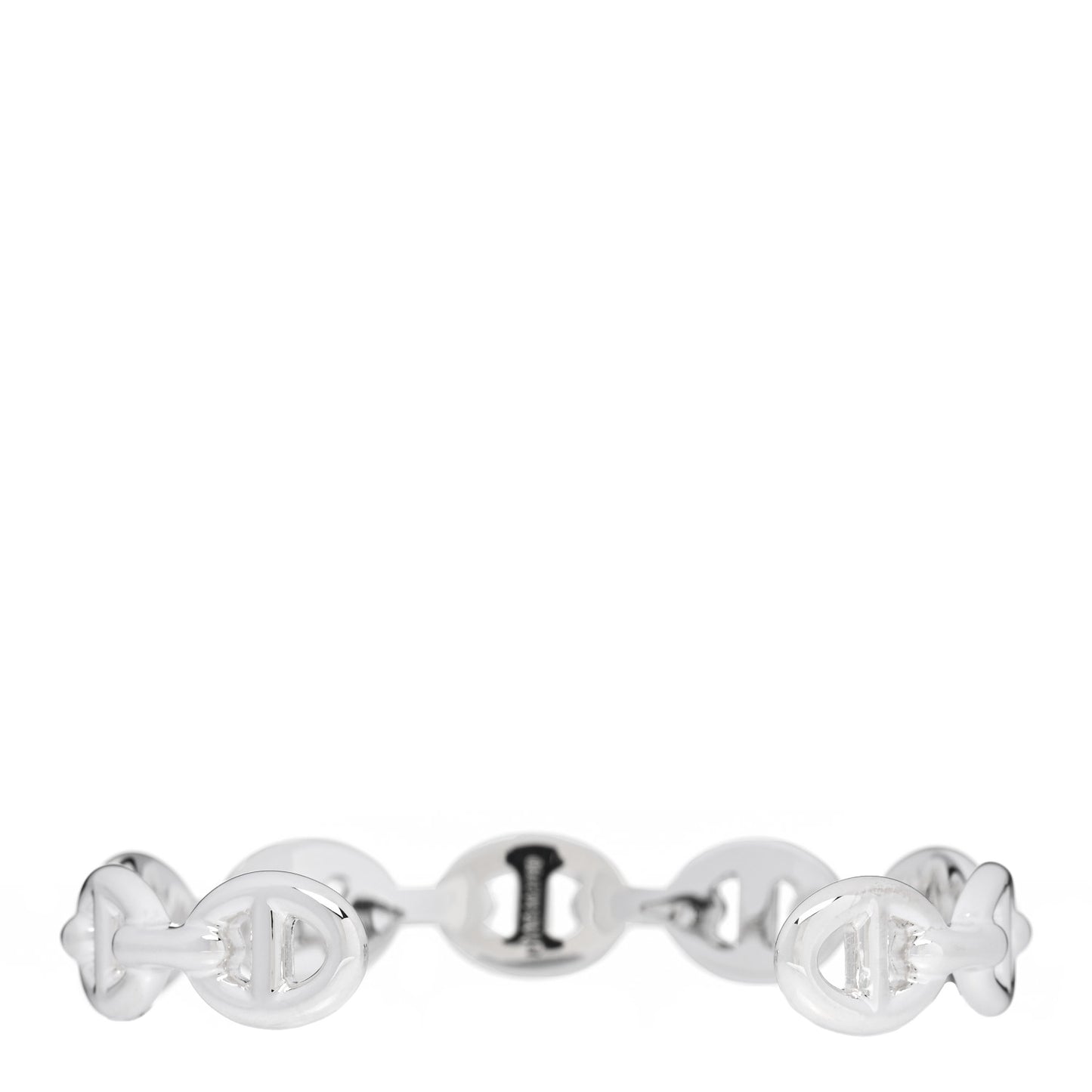 Sterling Silver MM Chaine d'Ancre Enchainee Cuff Bracelet SH