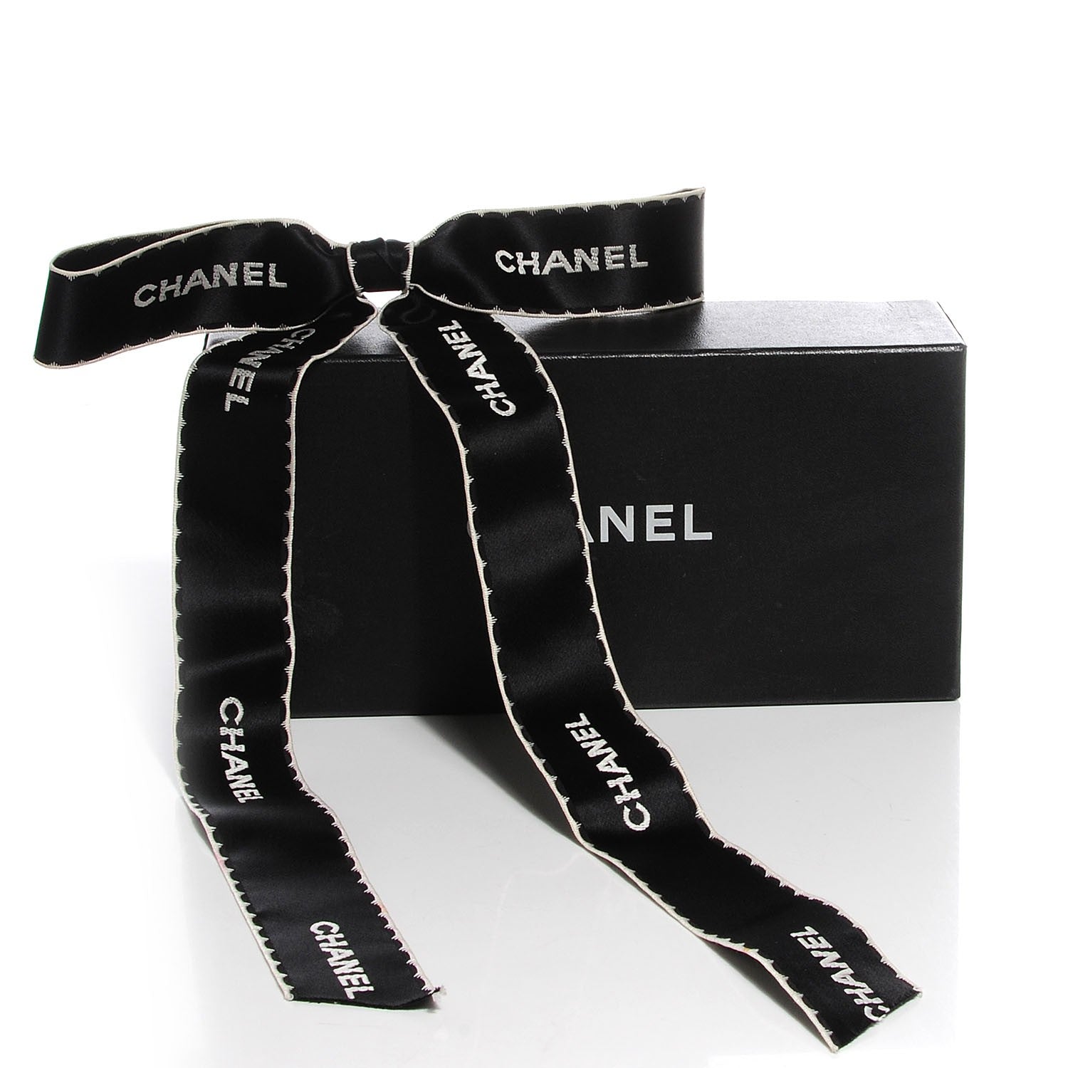 Chanel Ribbon Brooch Black 3 of 4