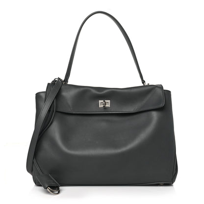 Balenciaga Natural Smooth Calfskin Medium Rodeo Top Handle Handbag Grey 1 of 8