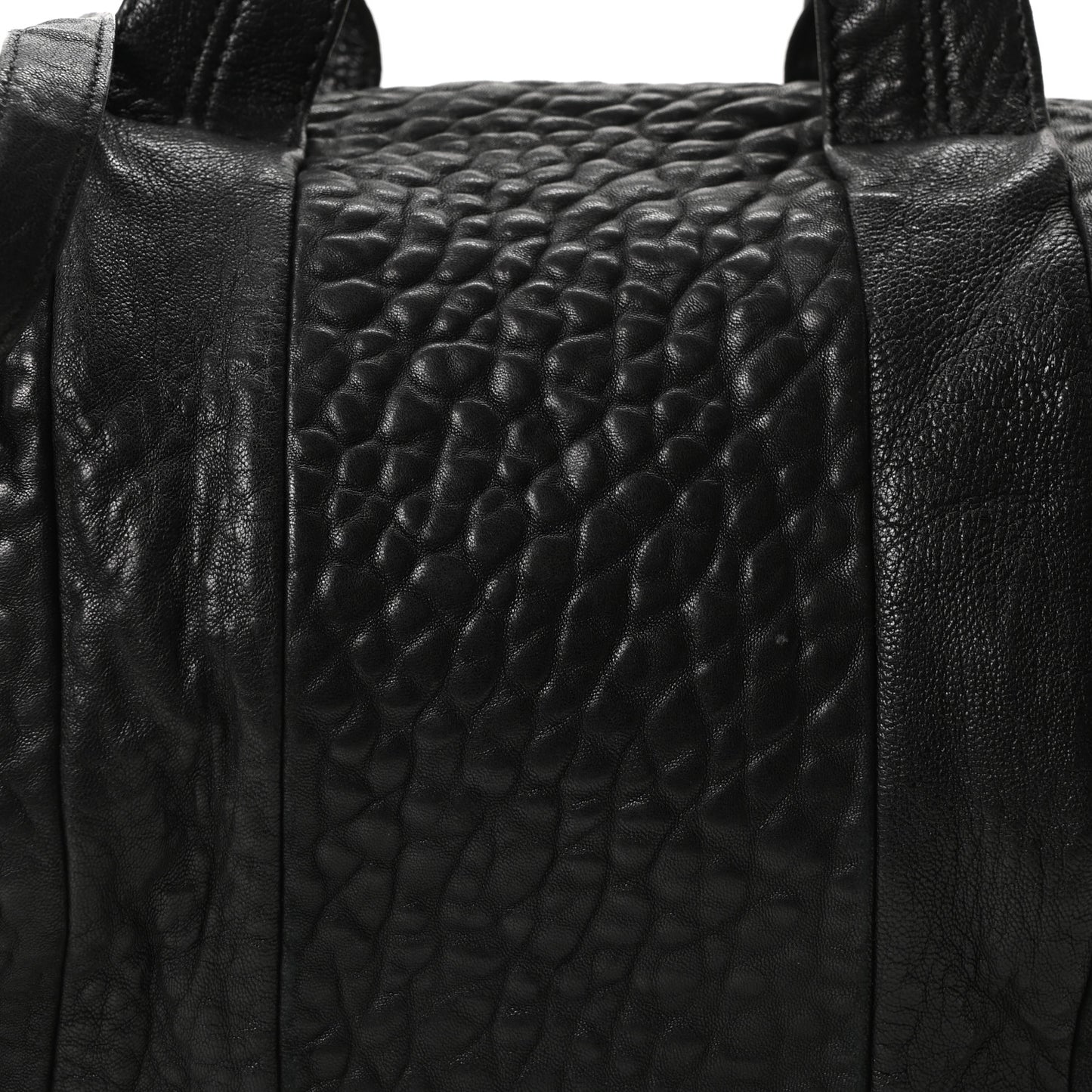 Pebbled Lambskin Rocco Black Antique Brass Hardware