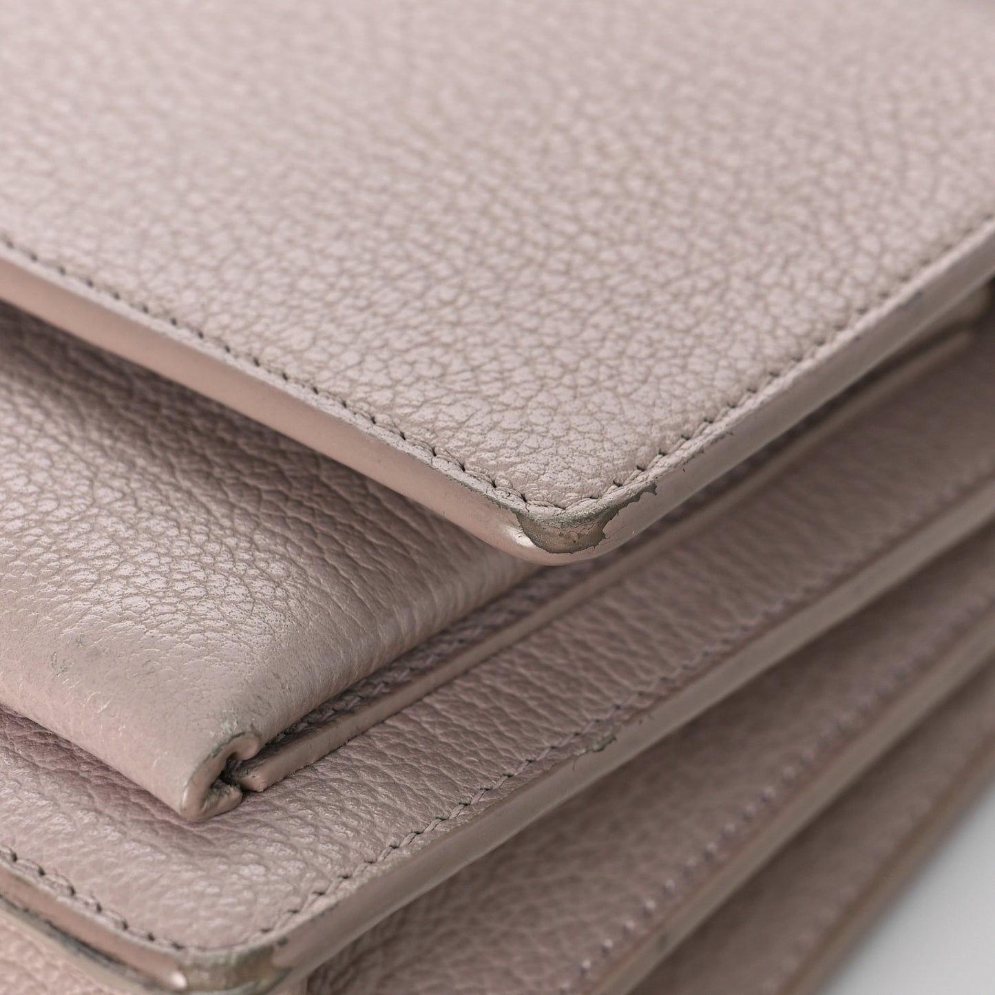 Grained Calfskin Medium Monogram Marble Pink