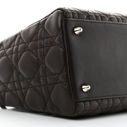 Christian Dior Lambskin Cannage Medium Lady Dior Dark Brown 8 of 12