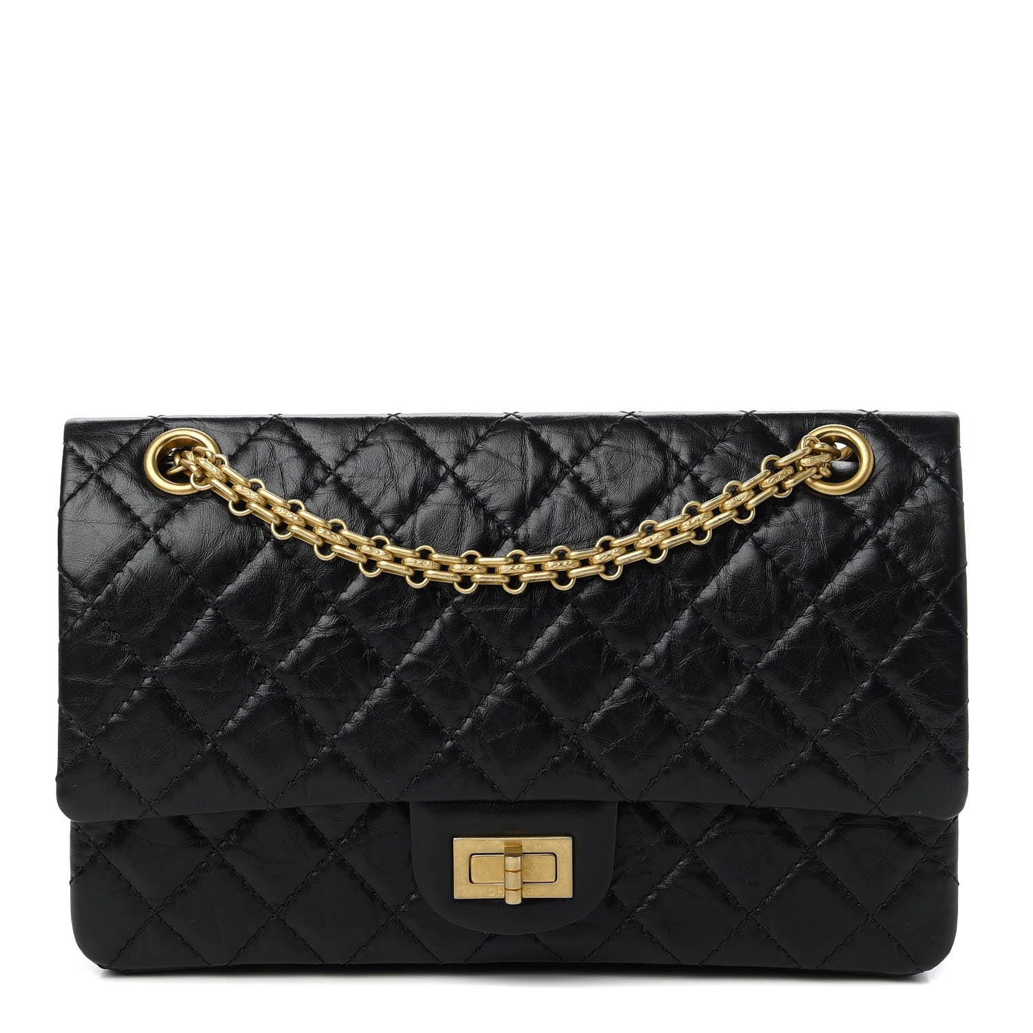 Chanel Aged Calfskin Quilted 2.55 Reissue 225 Flap Black 1 of 10