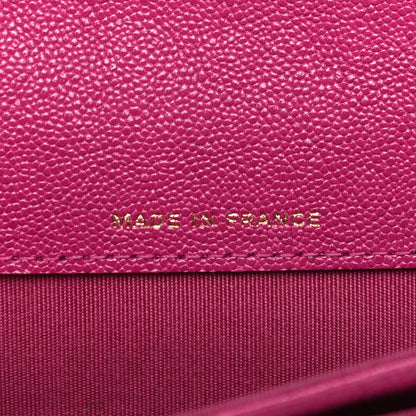 Chanel Caviar Quilted Boy Flap Card Holder Fuchsia 7 of 9