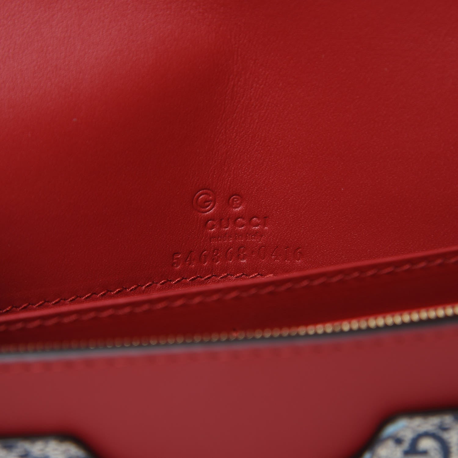 Gucci GG Supreme Monogram Blooms Chain Wallet Blue 6 of 8