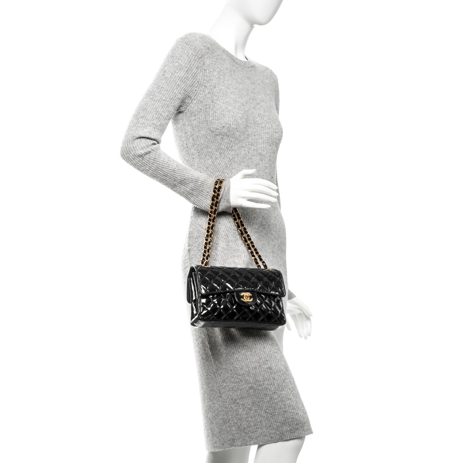 Chanel Patent Small Double Flap Black 2 of 7