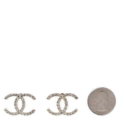 Chanel Baguette Crystal High Society CC Earrings Gold 2 of 5