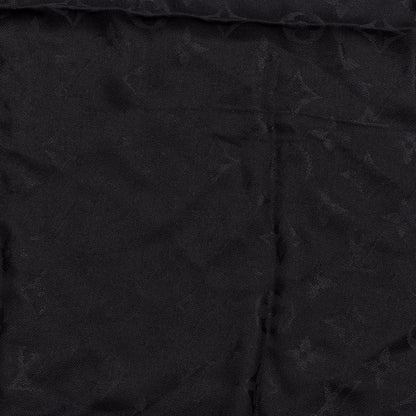 Louis Vuitton Silk Wool Monogram Shawl Black 2 of 3