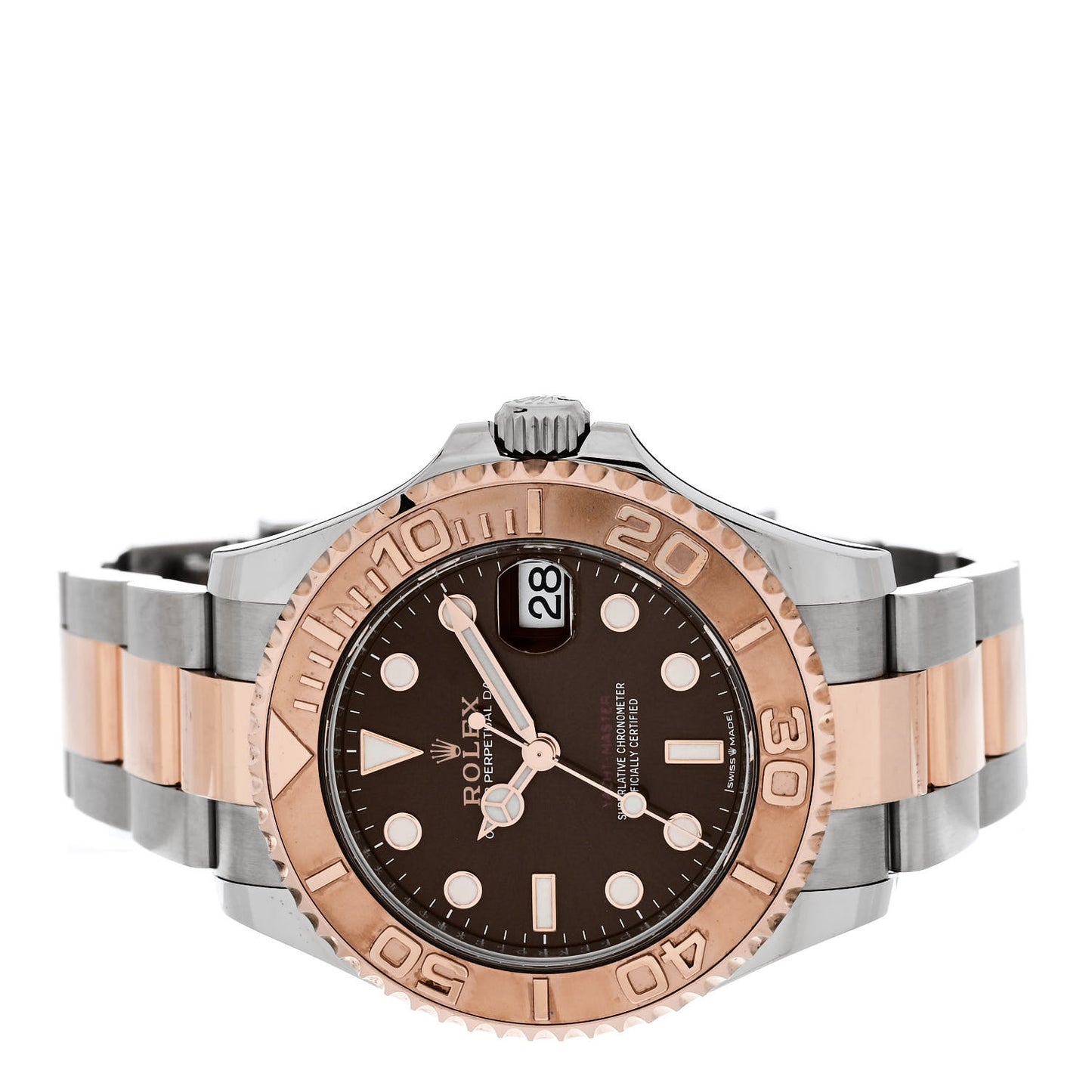 Stainless Steel 18K Everose Gold 37mm Yacht-Master Watch Chocolate 268621