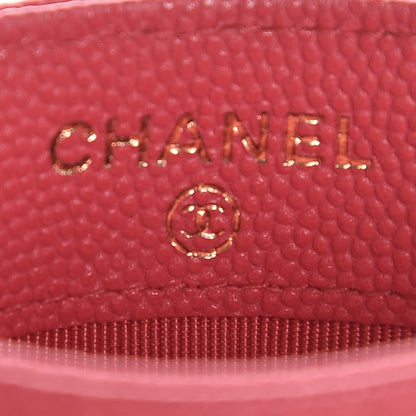 Chanel Caviar Quilted Card Holder Pink 6 of 8
