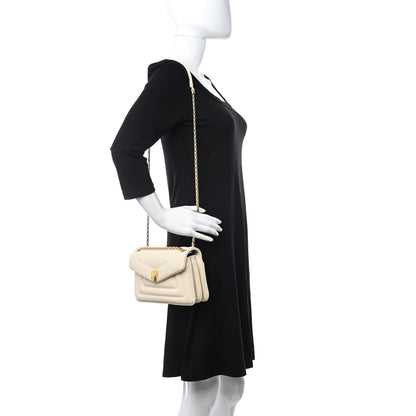Bulgari Calfskin Matelasse Serpenti Reverse Crossbody Bag Ivory Opal 2 of 11