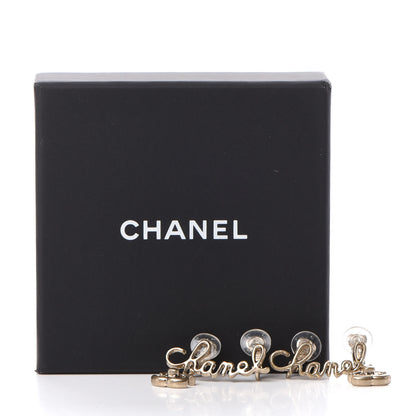 Chanel Metal Logo CC Turnlock Clip On Earrings Gold 5 of 5