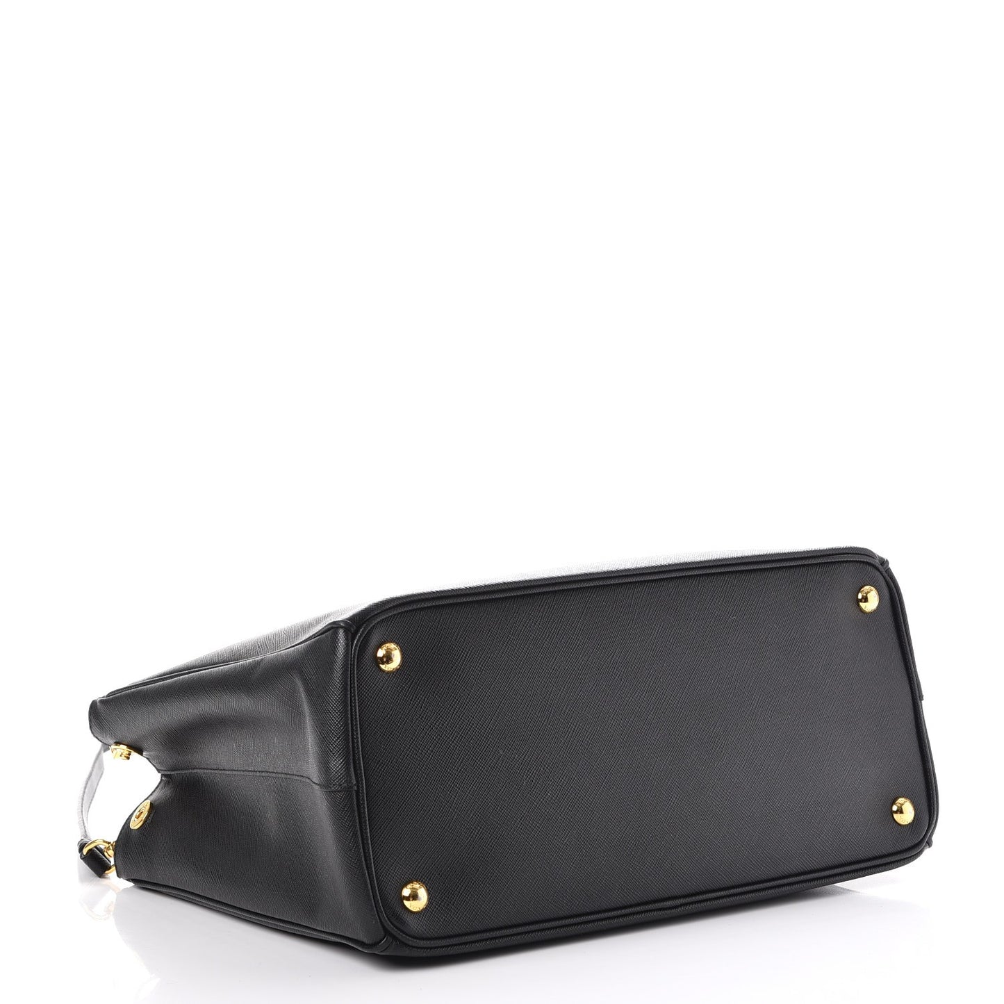 Saffiano Medium Galleria Double Zip Tote Black