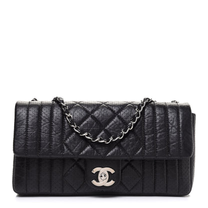 Chanel Aged Calfskin Perforated Flap Black 1 of 10