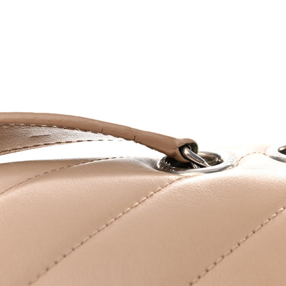 Saint Laurent Calfskin Y Quilted Monogram Medium Loulou Chain Satchel Dark Beige 13 of 15