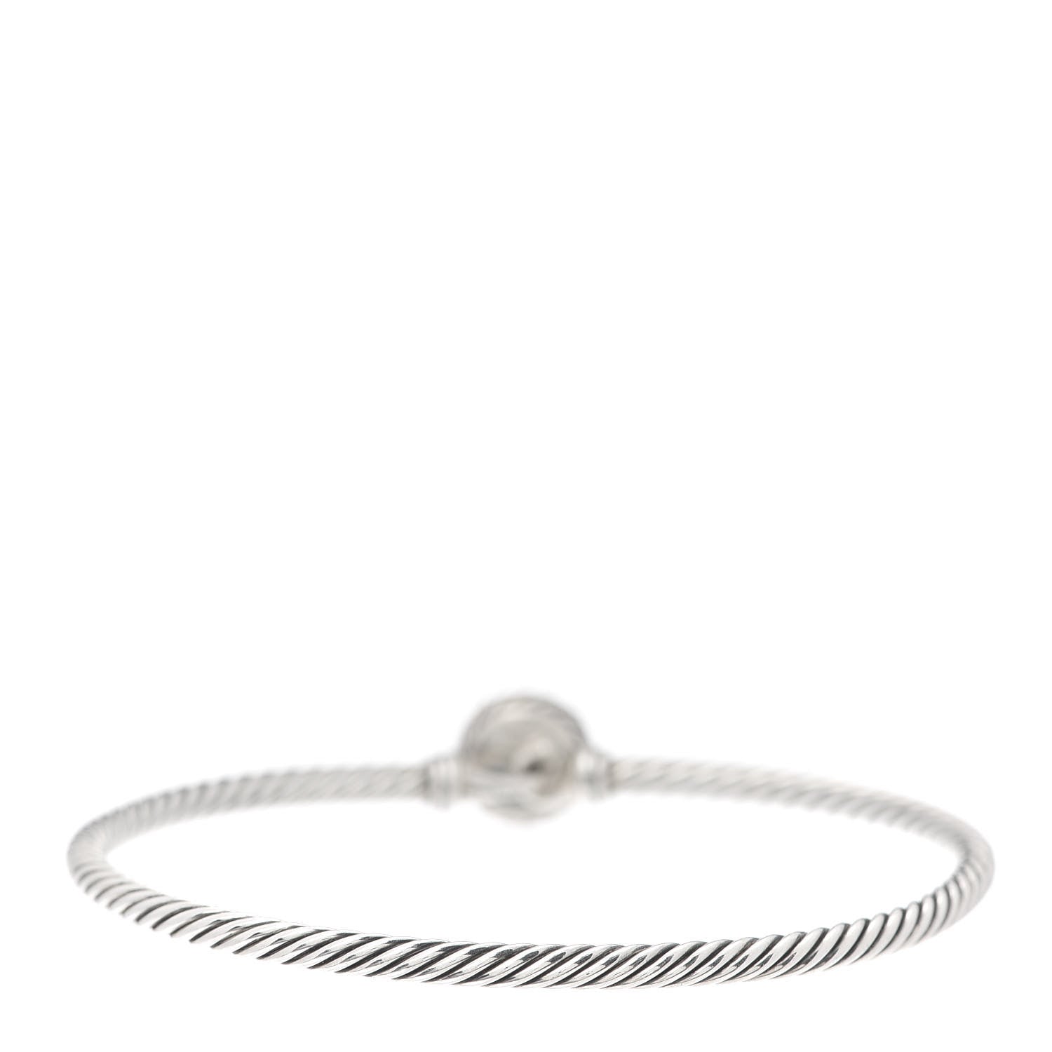 David Yurman Sterling Silver Pearl 3mm Chatelaine Bracelet 3 of 4