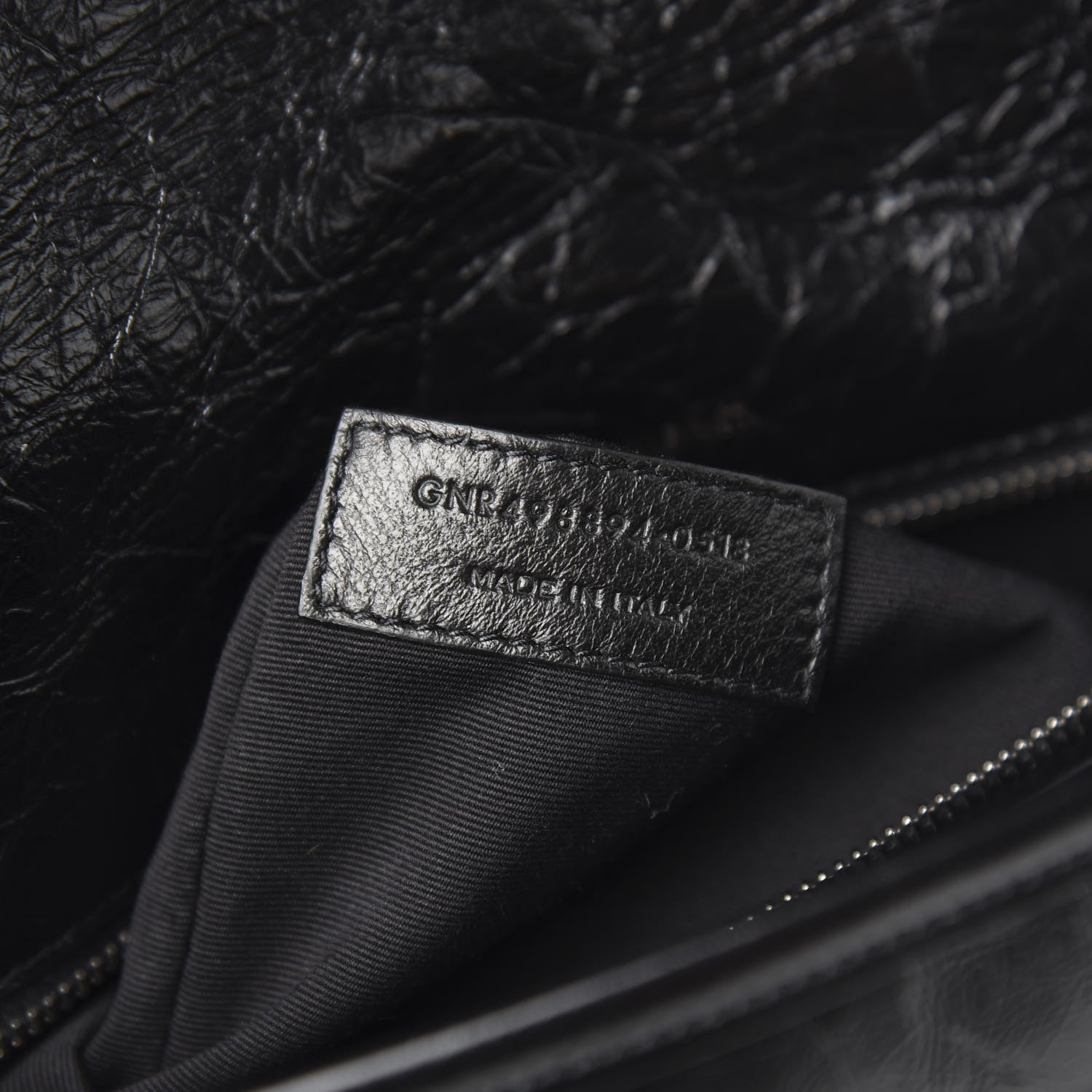 Saint Laurent Crinkled Calfskin Matelasse Monogram Medium Niki Chain Satchel Black 7 of 10