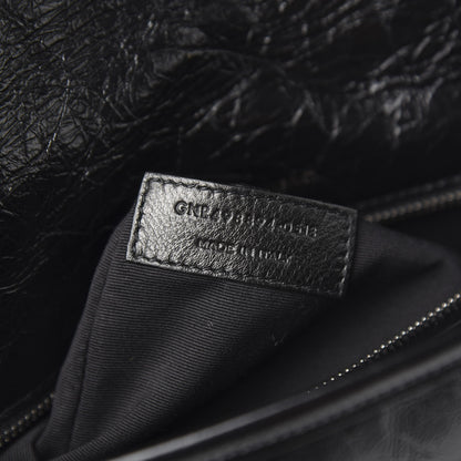 Saint Laurent Crinkled Calfskin Matelasse Monogram Medium Niki Chain Satchel Black 7 of 10