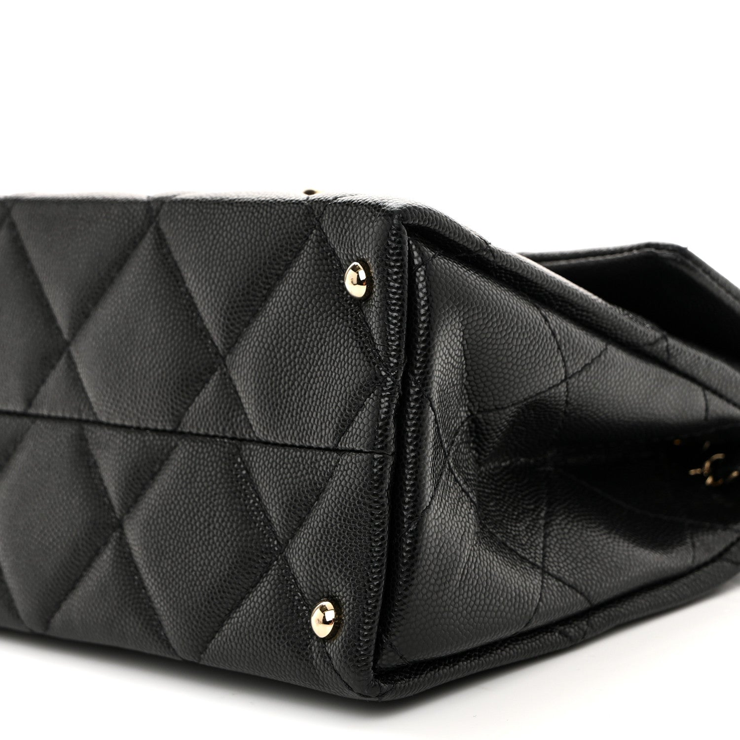 Chanel Caviar Quilted Mini Retro Twist Top Handle Flap Black 10 of 13